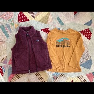 Patagonia Shirt & Vest girls size 10